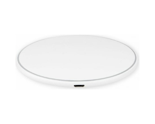 [Аксессуар] Cablexpert Беспроводное зарядное устройство 10.5Вт QI, кабель MicroUSB 1м, подсветка, белый, коробка (MP3A-PC-31)