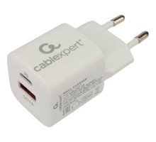 Cablexpert Зарядное устройство 20Вт, 3А, QC3.0/PD, 1xUSB, 1xType-C, белый, пакет (MP3A-PC-46)
