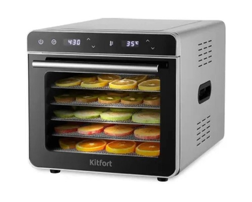 [Пылесос] Сушка для фруктов и овощей Kitfort КТ-1948 6под. 700Вт нержавеющая сталь