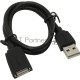 Кабель-удлинитель Vention USB 2.0 AM/AF - 0,5м Black Edition VAS-A44-B050