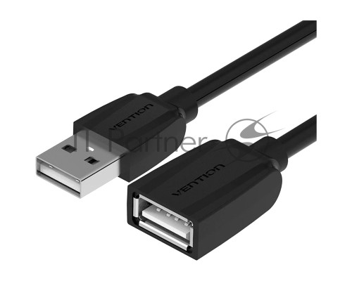 Кабель-удлинитель Vention USB 2.0 AM/AF - 0,5м Black Edition VAS-A44-B050