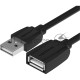 Кабель-удлинитель Vention USB 2.0 AM/AF - 0,5м Black Edition VAS-A44-B050