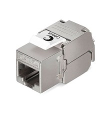 Cabeus KJ-RJ45-Cat.6A-SH-180-Toolless Вставка Keystone Jack RJ-45(8P8C), 180 градусов, категория 6A, полный экран, без инструмента Toolless