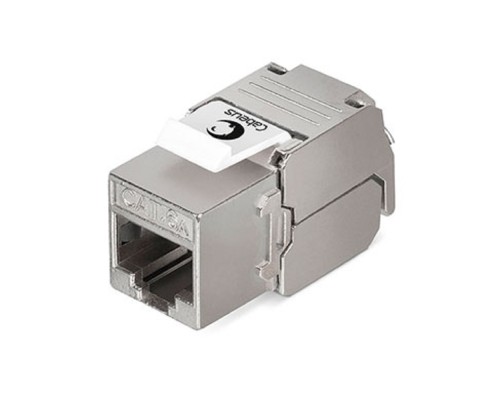 [Cabeus Разъемы, Проходные адаптеры, Вставки] Cabeus KJ-RJ45-Cat.6A-SH-180-Toolless Вставка Keystone Jack RJ-45(8P8C), 180 градусов, категория 6A, полный экран, без инструмента Toolless