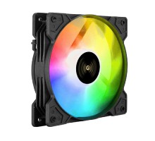 Exegate EX295971RUS Вентилятор 12В DC с подсветкой ExeGate EX12025H6PMY-PWM.ARGB (120x120x25 мм, Hydraulic bearing (гидродинамический), 6pin, 1200RPM, ARGB подсветка, 33dBA)