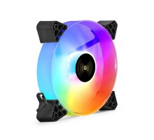 Exegate EX295966RUS Вентилятор 12В DC с подсветкой ExeGate EX12025HM3PM.FRGB.5CSU (120x120x25 мм, Hydraulic bearing (гидродинамический), 3pin+Molex, FRGB подсветка, 24dBA)