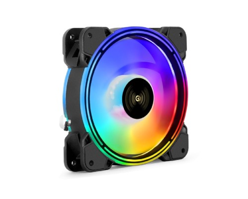 [Вентиляторы] Exegate EX295963RUS Вентилятор 12В DC с подсветкой ExeGate EX12025HM3PM.FRGB.7O5CSU (120x120x25 мм, Hydraulic bearing (гидродинамический), 3pin+Molex, FRGB подсветка, 24dBA)