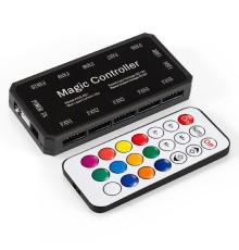 Exegate EX295975RUS Контроллер-хаб с пультом управления ExeGate EXH6P.ARGB для вентиляторов с подсветкой ARGB 6pin (Molex, 10 портов 6pin)