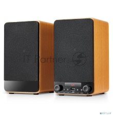 Колонки Dialog Jazz AJ-13 BROWN - акустические колонки 2.0, 2*15W RMS, Bluetooth, FM, USB+microSD reader