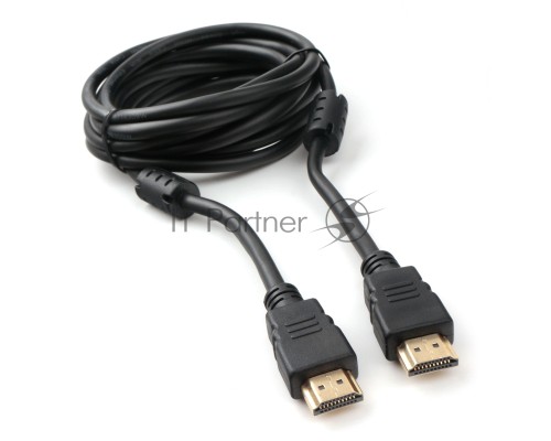 Кабель HDMI Cablexpert CCF2-HDMI4-10, 19M/19M, v2.0, медь, позол.разъемы, экран, 2 фер.кольца, 3м, черный, пакет Кабель HDMI Cablexpert CCF2-HDMI4-10, 19M/19M, v2.0, медь, позол.разъемы, экран, 2 фер.кольца, 3м, черный, пакет