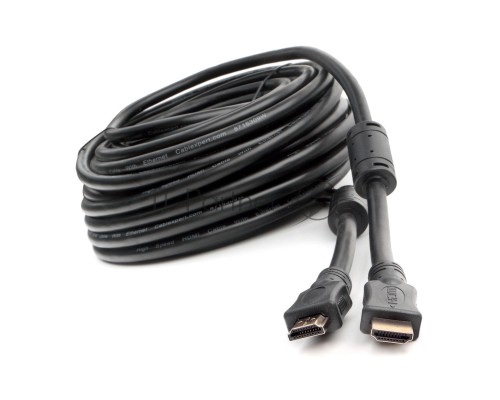 Кабель HDMI Cablexpert CCF2-HDMI4-20M, 19M/19M, v2.0, медь, позол.разъемы, экран, 2 фер.кольца, 20м, черный, пакет Кабель HDMI Cablexpert CCF2-HDMI4-20M, 19M/19M, v2.0, медь, позол.разъемы, экран, 2 фер.кольца, 20м, черный, пакет