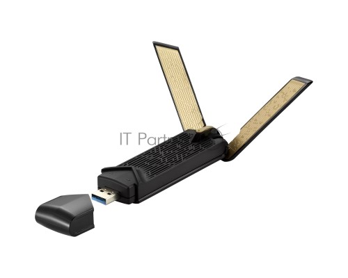 Адаптер ASUS USB-AX56 // WI-FI 802.11ax, 567 + 1201 Mbps USB 3.0 Adapter + внешняя антенна ; 90IG06H0-MO0R00