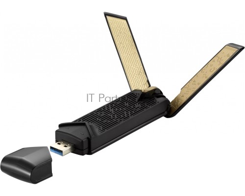 Адаптер ASUS USB-AX56 // WI-FI 802.11ax, 567 + 1201 Mbps USB 3.0 Adapter + внешняя антенна ; 90IG06H0-MO0R00