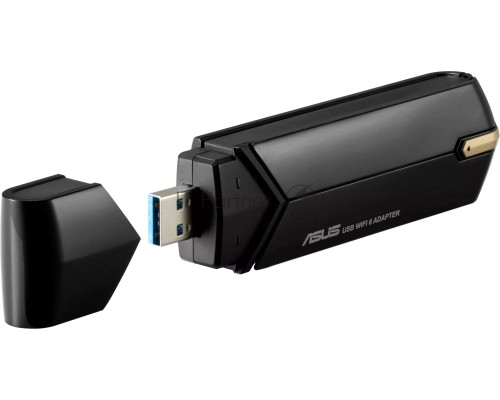 Адаптер ASUS USB-AX56 // WI-FI 802.11ax, 567 + 1201 Mbps USB 3.0 Adapter + внешняя антенна ; 90IG06H0-MO0R00