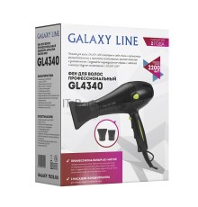 Фен для волос профессиональный Galaxy Line GL 4340, черный с зеленым, 2200 Вт, 2 скорости потока воздуха, 3 температурных режима, функция «холодный воздух», АС-мотор, защита мотора от перегрева, насадка-концентратор для ускоренной сушки, насадка-концентр
