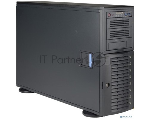 Платформа Supermicro 740A-T,  4U Tower, no CPU(2)Scalable/TDP 270W/ no DIMM(16)/SATARAID HDD(8)SFF/3x5,25/2x1GbE/6xFHHL,M2/1200W