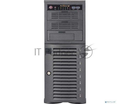 Платформа Supermicro 740A-T,  4U Tower, no CPU(2)Scalable/TDP 270W/ no DIMM(16)/SATARAID HDD(8)SFF/3x5,25/2x1GbE/6xFHHL,M2/1200W