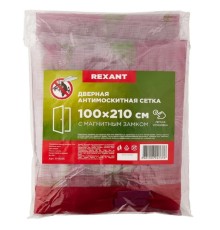 Rexant 71-0225 Дверная антимоскитная сетка 210х100см, с магнитами по всей длине, розовая с цветами