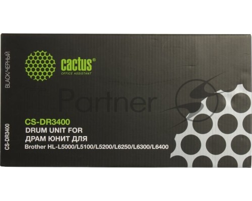 Блок фотобарабана Cactus CS-DR3400 черный ч/б:30000стр. для HL-L5000/L5100/L5200/L6250/L6300/L6400, DCP-L5500 Brother