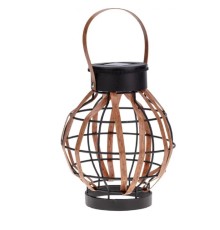 Rexant 602-2408 Светильник садовый Бамбук, 18см, 3000К, встроенный аккумулятор, солнечная панель, коллекция Бали 