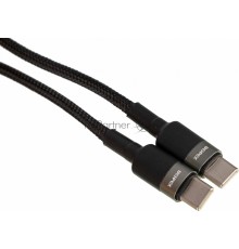 Кабель Power Delivery 60W USB Type-C (m)-USB Type-C (m) 2м черный