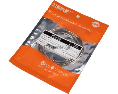 Кабель USB (m)-Lightning (m) 1м серебристый