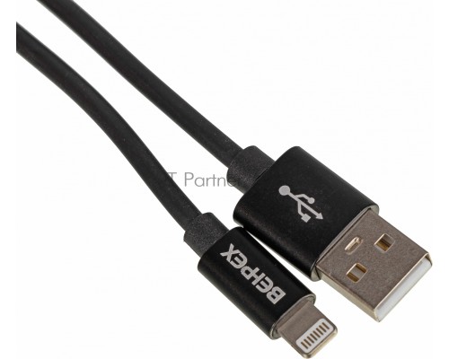 Кабель USB (m)-Lightning (m) 1м черный