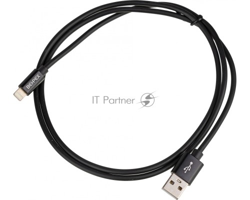 Кабель USB (m)-Lightning (m) 1м черный