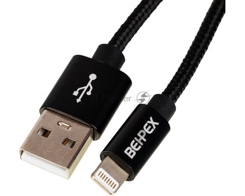 Кабель USB (m)-Lightning (m) 3м черный