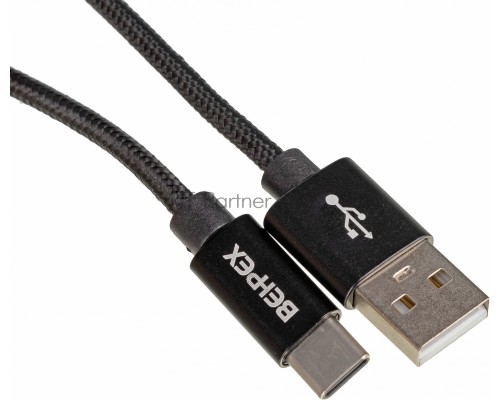 Кабель USB (m)-USB Type-C (m) 2м черный