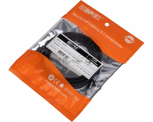 Кабель USB (m)-USB Type-C (m) 2м черный