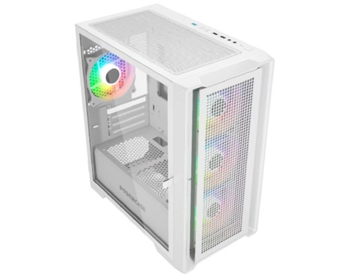[Корпус] Powercase Alisio Micro X4W V2, Tempered Glass, 4х 120mm ARGB fans, ARGB HUB, белый, mATX  (CAMCXW-A4)