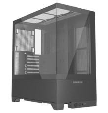 Powercase Vision Black V2, Tempered Glass, чёрный, ATX  (CVBAV2-L0)