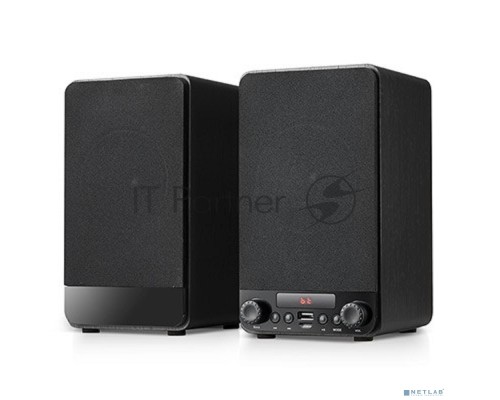Колонки Dialog Jazz AJ-13 BLACK - акустические колонки 2.0, 2*15W RMS, Bluetooth, FM, USB+microSD reader