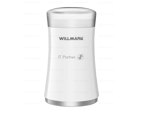 Кофемолка Willmark WCG-274 (200Вт, 100г., прозрачная крышка, ротационный нож) белый