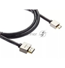 Кабель HDMI-19M --MiniHDMI-19M ver 2.0+3D/Ethernet,1m метал разъемы VCOM <CG506AC-1M>
