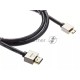 Кабель HDMI-19M --MiniHDMI-19M ver 2.0+3D/Ethernet,1m метал разъемы VCOM <CG506AC-1M>