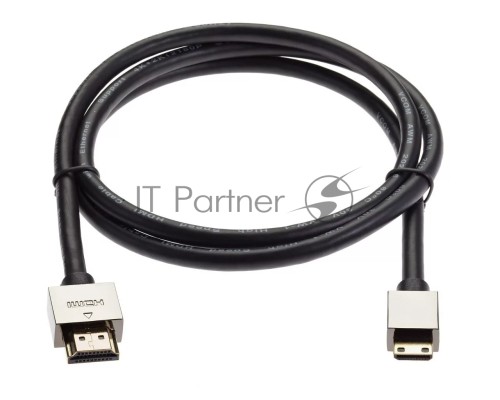 Кабель HDMI-19M --MiniHDMI-19M ver 2.0+3D/Ethernet,1m метал разъемы VCOM <CG506AC-1M>