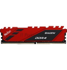 Оперативная память Netac 16Gb DDR4 3200Mhz Shadow NTSDD4P32SP-16R   C16 Red, с радиатором