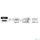 Кабель-адаптер ORIENT C028, USB3.1 Type-C (DisplayPort Alt mode) -> HDMI+USB 3.0+PD(Type-C), 4K@30Hz, 0.15 метра, серебристый (31062)