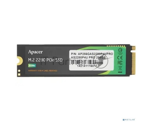 Накопитель SSD Apacer 256Gb M.2 AS2280P4U Pro, PCIe Gen3 x4, NVMe, 3500/3000 MB/s (AP256GAS2280P4UPRO-1)