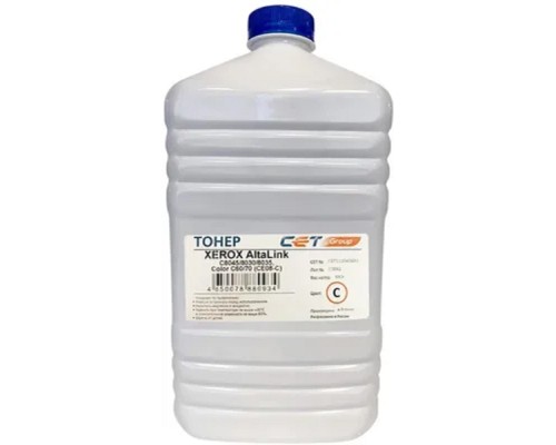[Запасные части для принтеров и копиров] Тонер CET CE08-C,  для XEROX AltaLink C8045/8030/8035, Color C60/70,  голубой, 630грамм, бутылка