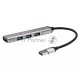 Переходник USB 3.0 -->USB3.0+3 USB2.0, Aluminum Shell, 0.2м Telecom <TA308U>