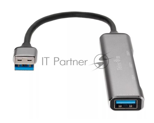 Переходник USB 3.0 -->USB3.0+3 USB2.0, Aluminum Shell, 0.2м Telecom <TA308U>