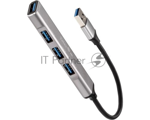 Переходник USB 3.0 -->USB3.0+3 USB2.0, Aluminum Shell, 0.2м Telecom <TA308U>