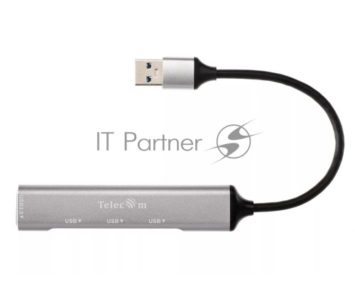 Переходник USB 3.0 -->USB3.0+3 USB2.0, Aluminum Shell, 0.2м Telecom <TA308U>