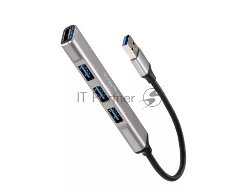 Переходник USB 3.0 -->USB3.0+3 USB2.0, Aluminum Shell, 0.2м Telecom <TA308U>