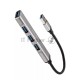 Переходник USB 3.0 -->USB3.0+3 USB2.0, Aluminum Shell, 0.2м Telecom <TA308U>
