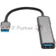 Переходник USB 3.0 -->USB3.0+3 USB2.0, Aluminum Shell, 0.2м Telecom <TA308U>