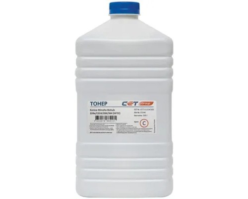 [Запасные части для принтеров и копиров] Тонер NF7C TN-711C/514C для KONICA MINOLTA Bizhub C654/C754/C654e/C754e (CET) Cyan, 500г/бут, CET111113C500, TN-711C/514C